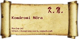 Komáromi Nóra névjegykártya